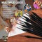 Paint Brush Set,12Pcs Paint Brushes Value Pack, Includes 12 Different Types of Brushes,Black Color,Easy to Clean for Washable Paint Acrylic